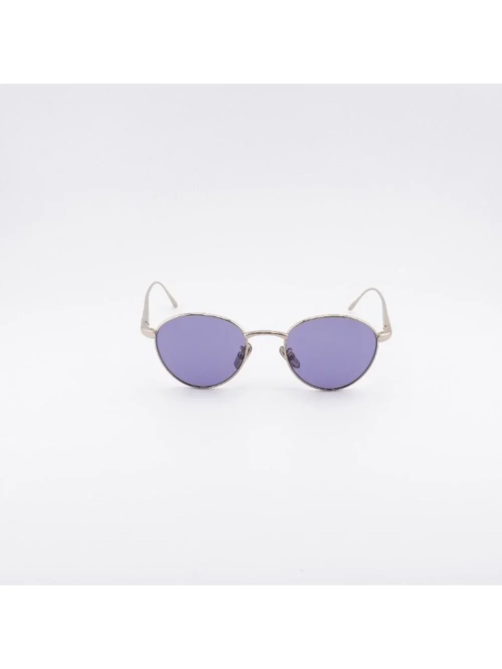 Loewe LW40152U 32Y Sunglasses Gold Square Frame, Purple Lenses